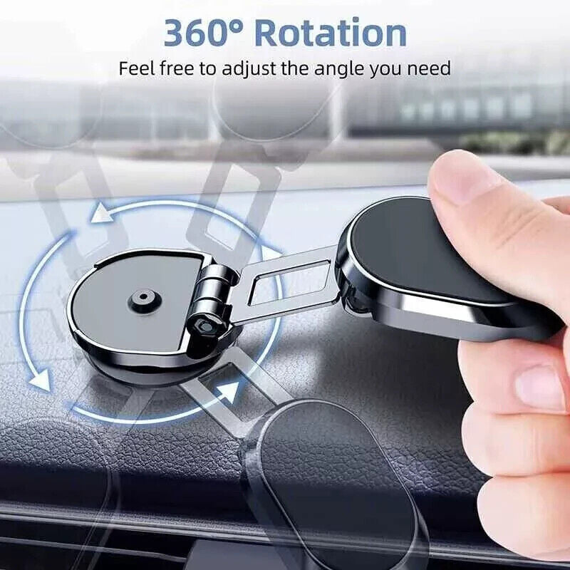 Magnetische Handyhalterung fürs Auto – 720° drehbar, klappbar, Edelstahl, fürs Armaturenbrett