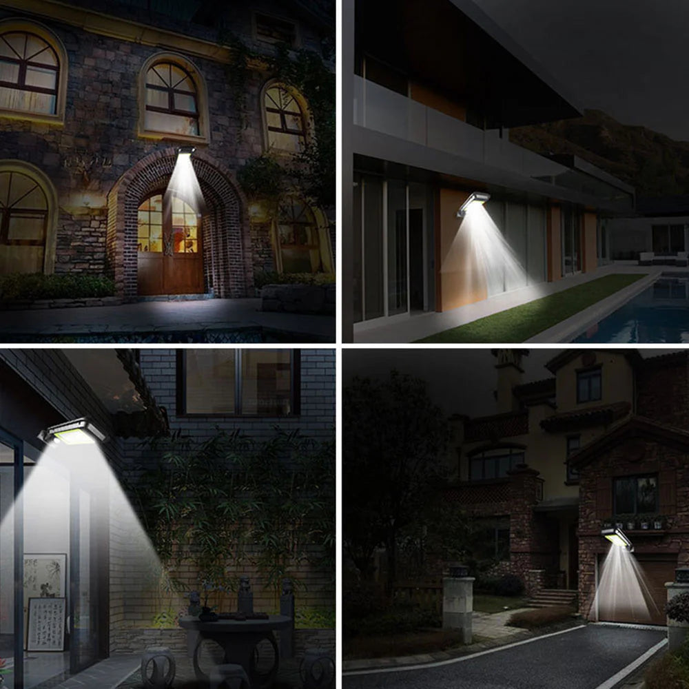 LED Solar-Außenleuchte mit Bewegungsmelder & Fernbedienung – IP65 wasserdicht, kabellos