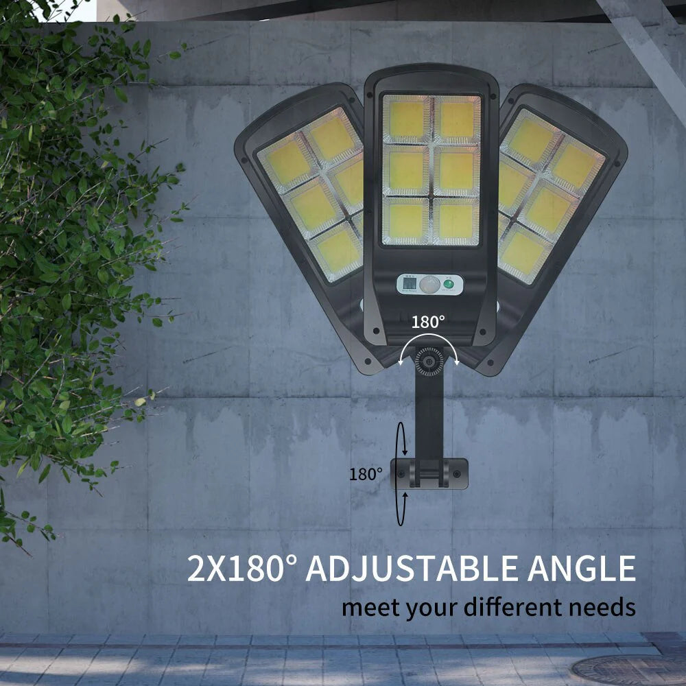 LED Solar-Außenleuchte mit Bewegungsmelder & Fernbedienung – IP65 wasserdicht, kabellos