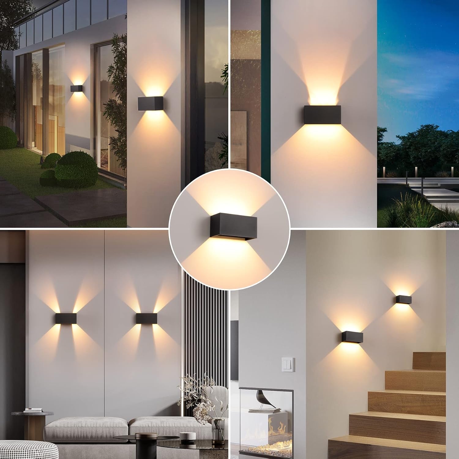 LED Wandleuchten Spar-Set – Anwendungsbeispiele innen und außen